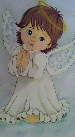 Рисунок ангела с крыльями для детей