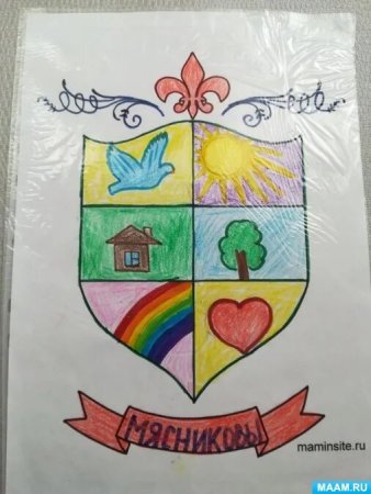 Семейный герб для садика поделка