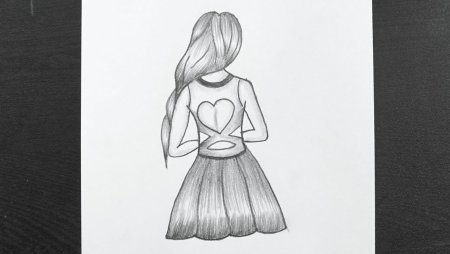 Рисунок девушки карандашом