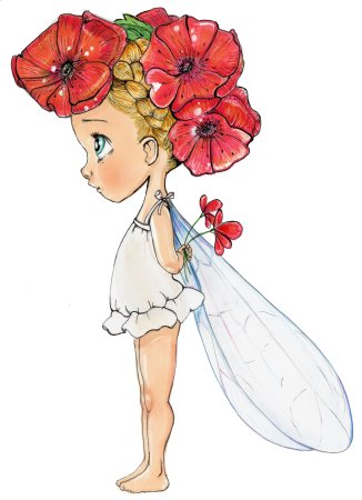 Красивая девочка рисунок для детей