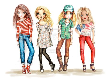 Нарисовать красивую девочку