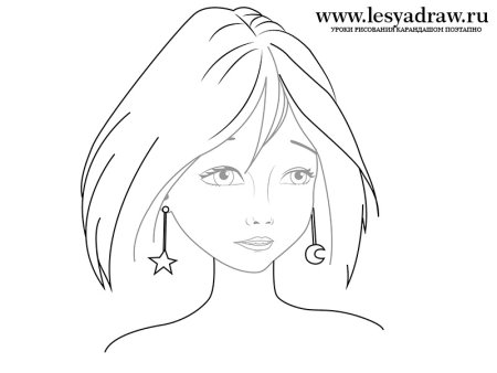 Девушка рисунок карандашом для детей