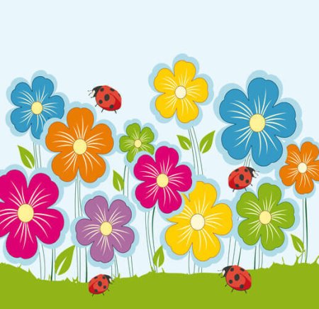 Поляна цветов для детей