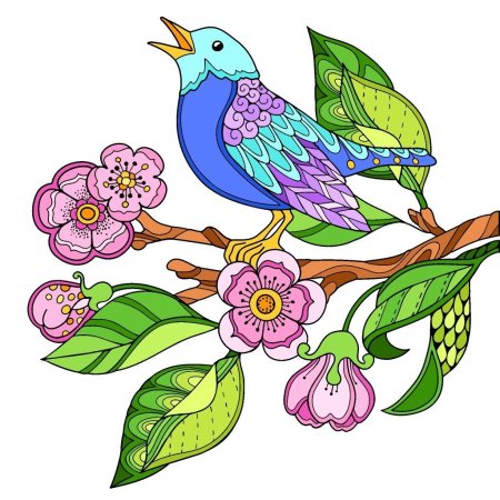 Красивая птичка рисунок