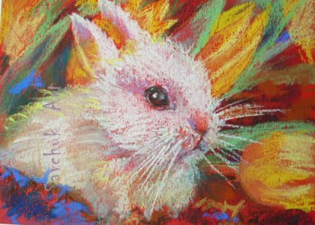 Рисунки пастельными мелками