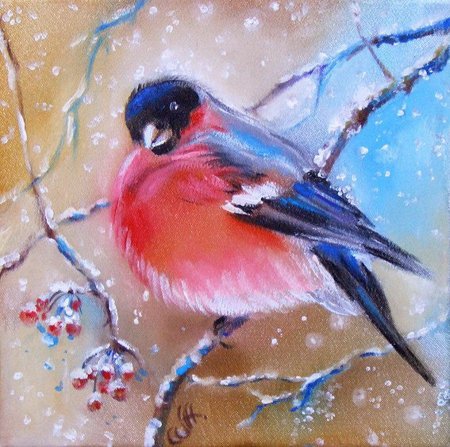 Снегирь рисунок