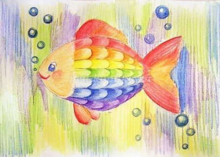 Рисование цветными карандашами для детей