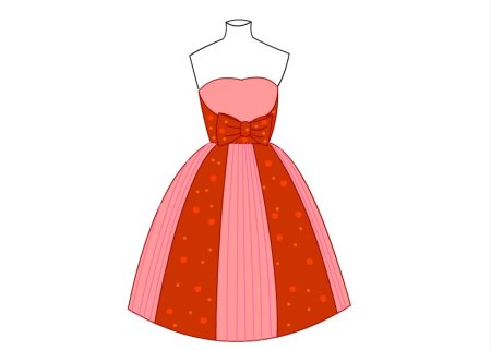 Нарисованное детское платье