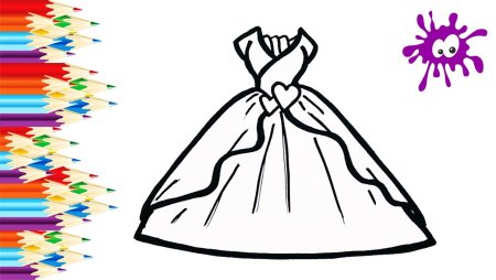 Платье нарисовать для детей