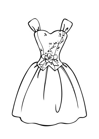 Нарисованное детское платье