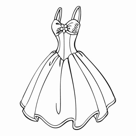 Раскраски красивые платья