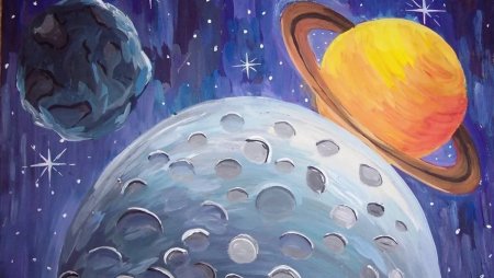 Рисование для детей космос