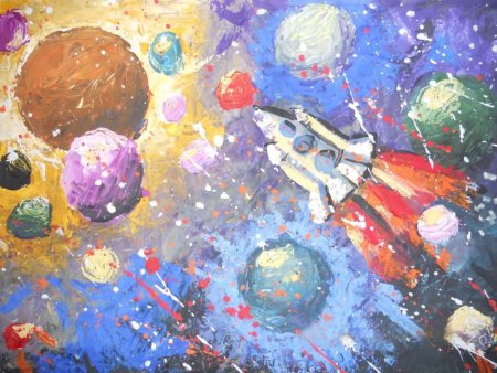 Рисунок ко Дню космонавтики