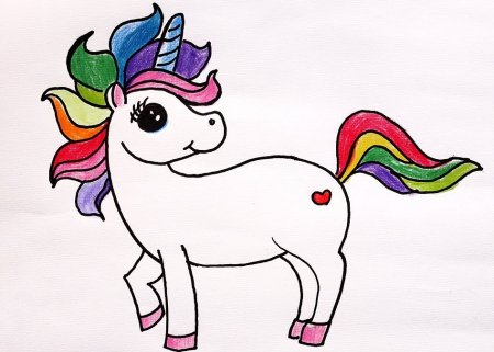 Единорог рисунок для срисовки