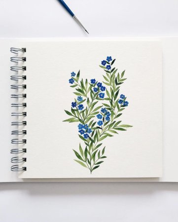 Скетчбук для рисования цветы
