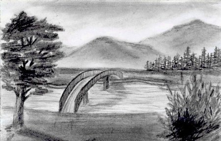 Рисунки карандашом природа