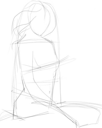 Поэтапное рисование женщины