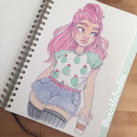 Рисунки для скетчбука лёгкие и красивые и милые