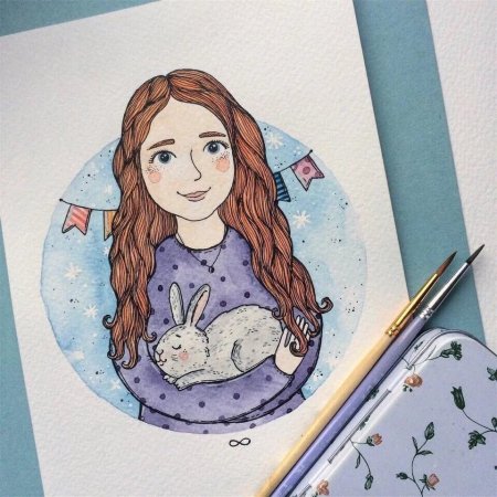 Рисунки для скетчбука лёгкие девочки