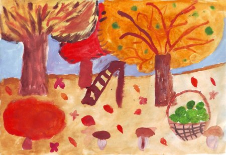 Золотая осень рисунки детей