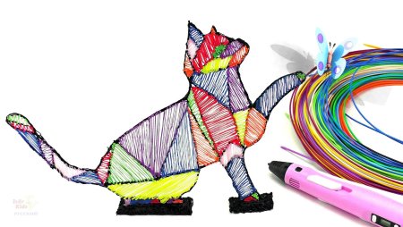 Кот 3д ручкой