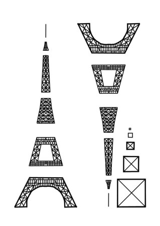 Трафарет эльфовой башни для 3д ручки