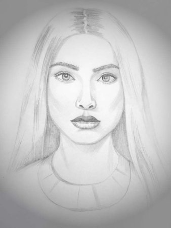 Лицо человека карандашом