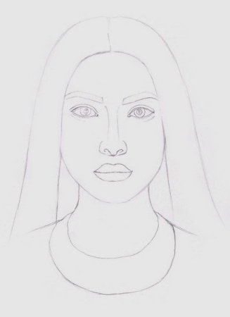 Лицо девушки для срисовки