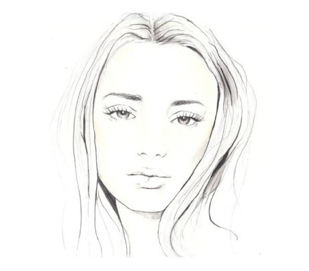 Нарисовать лицо девушки