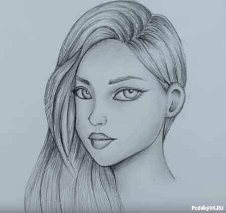 Картинки девушек карандашом