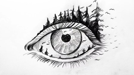 Рисунки для срисовки глаза