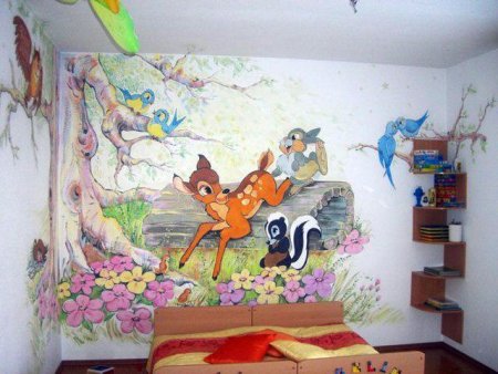 Разрисовать стены в детской комнате