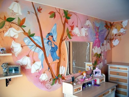 Художественная роспись стен в детской комнате