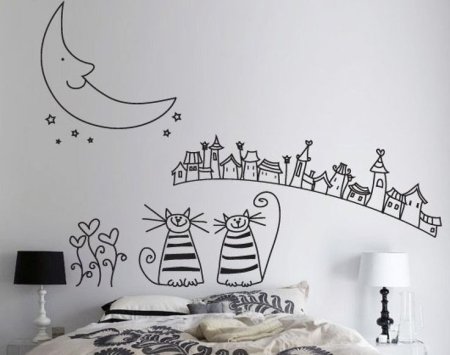 Раскрашенные стены в детской