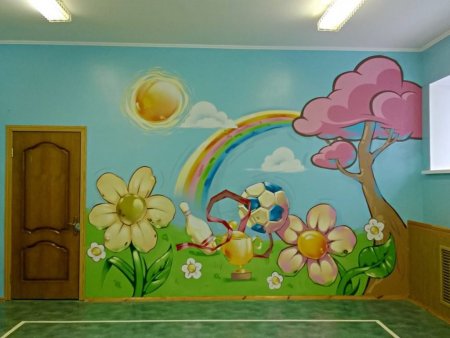 Декорирование стен в детском саду