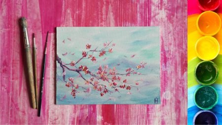 Простые картины гуашью для интерьера