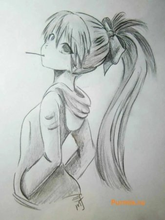 Аниме рисунки карандашом