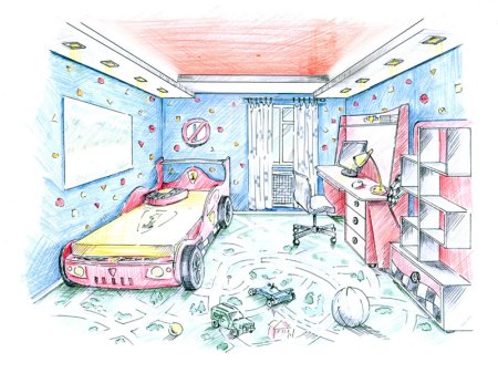 Рисунок детской комнаты