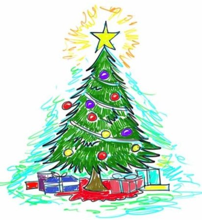 Новогодняя елка рисунок