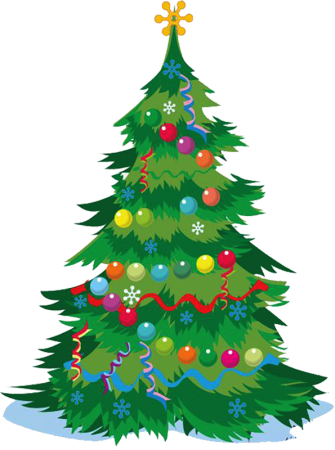 Нарядная елка для детей рисования