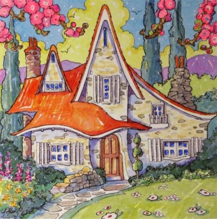 Рисуем сказочный домик