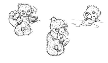 Мишка рисунок карандашом