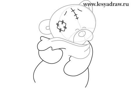 Мишка Тедди рисунок карандашом для срисовки