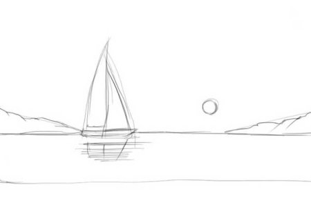 Пейзаж карандашом