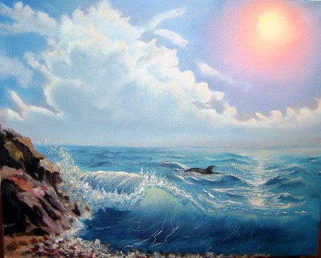 Правополушарное рисование для детей море