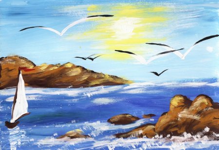 Морской пейзаж для детей