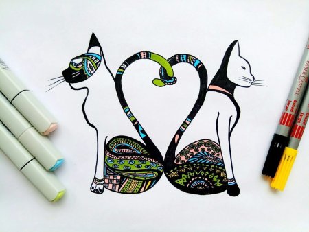 Рисунки фломастерами легкие