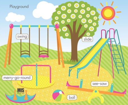 Спортивная площадка мультяшная