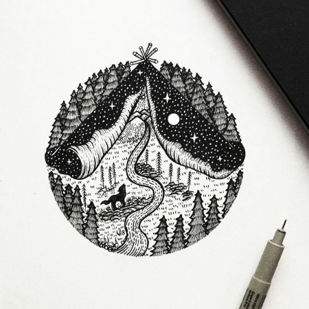 Стилизованный одуванчик