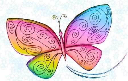 Детские рисунки бабочек